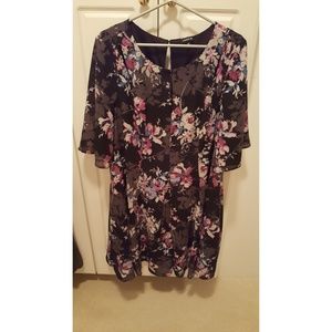 Black with floral dress